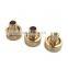 Dongguan manufactured high quality CNC lathe machined Custom Copper Contact Pin with gold plating