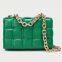 High-end fashion leather woven bag chain hand-held shoulder bag women's French all-match trend exquisite