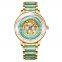 Diellea Men's Mechanical Automatic Jade Gold watch genuine hollow business luxury Sapphire Wristwatch Waterproof Life 6013G