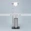 Bathroom  Stainless Steel Chrome Plated Free Standing Toilet Brush Holder With Paper Roll