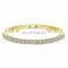 Silver Gold 2mm 4mm Brass Zircon Hip Hop Jewelry Womens Mens Tennis Bracelets