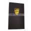 PU leather A5 embossed printing D shape 3 ring binder with name card                        
                                                Quality Choice