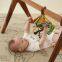Wooden Baby Activity Gym Set Including Hanging Toys for Infant Development and Play Gym Baby