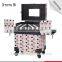 Professional Salon Beauty Box Pvc Cosmetic Makeup Kits Case With Rolling Wheels