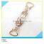 Diamond Rhinestone Zinc Alloy Chain Gold Metal Base Round Pearl Chain 2.5x10.5cm