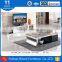 Living room furniture Marble top D010 stainless steel &tempered glass rectangular coffee table with wooden drawers tea table