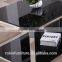 LIving room RB-1311 Modern black stoving varnish rectangular tempered glass coffee table with stainless steel tea table