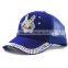 Stylish high quality girls rhinestones trucker cap