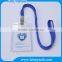Custom clear waterproof soft plastic name punch vertical badge id card holder