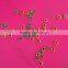 500pcs 3mm Glass Gems Stone Nail Jewelry with Gold Metal Ring