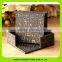 16016 Luxury Black PU leather coaster for tea or sundries
