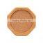unrivalled octagon bamboo tea coaster set, wooden saucers set