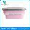 Work Travel Portable Small Eco Friendly Silicone Collapsible Heatable Lunch Container