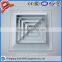 HVAC aluminium square ceiling 4 way air diffuser