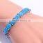 Custom 925 Sterling Silver Blue Fire Opal Girls Fancy Bracelets