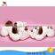 custom plush white lies prone dog toy