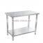 Strong quality and frame hotel Resturant stainless steel kitchen workbench work table with adjustable feet