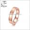 Mens Womens Roman Numerals Stainless Steel Ring Love Promise Engagement Wedding Band Rose Gold