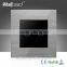BS CE Hot Sales Wallpad 110-250V UK/EU Silver Aluminium Frame Glass 2 Gangs Electric Light Switch Touch Screen Panel