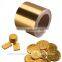 gold aluminum foil for chocolate coins
