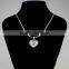 18k austrian crystal friendship heart necklace