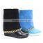 Half PU half suede chains women short boots