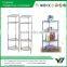 2015 hot sell NSF 50KGS light duty 3 layer chrome corner metal wire shelf rack with 4 wheels (YB-WS016)