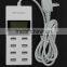 New Product Home USB Wall Travel Charger 8 Port US EU UK Plug AC Power Adapter With LCD Display