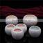 Three Heads Soy Wax Scented Candle in White Pottery Cerammic Jars