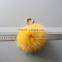 Fancy New Arrival Fox Fur Ball Keyring Luxurious Wholesale Fox Fur Mini Keychain for car kry/handbag