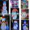 LED 2016 holiday time manufacturer lighted metal christmas snowman / led snowman motif lights