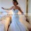 (MY2648) MARRY YOU 2015 Sweetheart Lace Appliqued Bridal Gown Sexy Alibaba Mermaid Wedding Dress Detachable Train