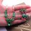 <<<2016 New Design Fashion European Style Personality Women Jewelry Set Green Crystal Necklace Earring Set/