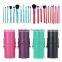 12pcs Professional Cosmetic Brushes Set Leather Cup Holder Case Make Up Brushes Kits