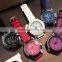 FS FLOWER - Wholesale Ladies Cheap Watch Alloy Case Stone Dial PU Leather Watch Strap