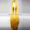 Costume Synthetic long straight gold silk wave wig N429