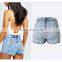 Wholesale 2016 Summer Fashion Woman Denim Jeans Skirt Pants Ladies Vogue New Design Zipper Back High Waist Shorts Women