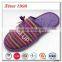 purple anti-slip warm indoor slippers for women with bow tie