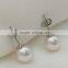 AAAA Freshwater Pearl Stud Earrings with 18K Gold Posts