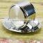 Espresso Cups 304 Stainless Steel Coffee Cup with Spoon and Saucer Set, Great Idea for Coffee and Tea Love Coffee cup