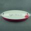 T1020 oval shaped two tone melamine tray with handle