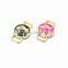 Gold Jewelry Tag Metal Charm For Shoe Lace