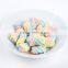 halal colored rainbow swirl mini twisted marshmallow with shape