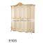 D107 Home bedroom set of antique solid wood double bed furniture