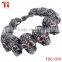Fast and furious 7 moive Silver Color Stainless Steel Skull Skeleton Bracelet Titanium Steel Bangle for Men Fashion Jewelry