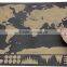 CT-750 Travel World Map Hard Paper Travel map Small black mini map Black Luxury