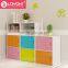 Colorful DIY assembly wood cabinet wooden cube storage home furniture Storage Boxes cabinet