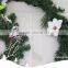 GNW CHGR-1607017 Hot sale Low price PE Artificial christmas garland with white flower for decoration