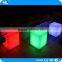High quality make LED decorative lighted cube furniture / plastic LED rgb cube light chair