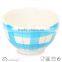 hot selling handpainting ceramic stripe bowl top factory